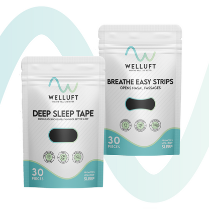 WELLUFT Bundle Protocolo Completo — Deep Sleep Tape y Breathe Easy Strips juntos, 30 piezas de cada producto